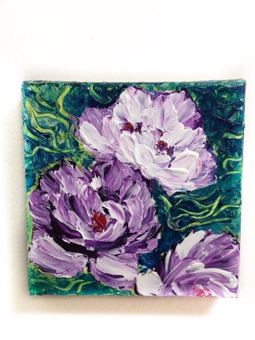 Peonies Acrylic Painting //YungHsiuGallery