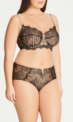 lingerie-plus:  Eliza Plus Size Shorty Black