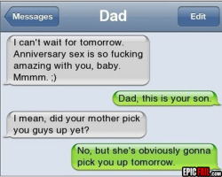 Dad doesn’t get too detailed when he wants to send an erotic
