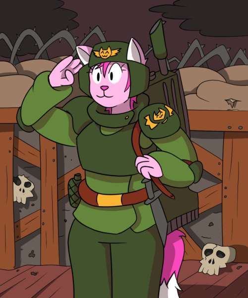 Felinid guardsman girl. by Abarus on Newgrounds