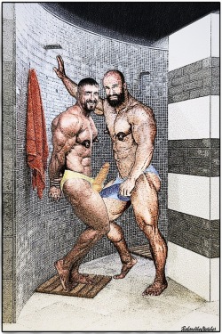 rolandthesketcher:MEN’S SHOWERS