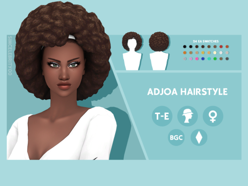 Kourtney, Adjoa, &amp; Lucy HairstyleMaxis Match HairstylesAvailable for Teens-Elders24 EA swatc
