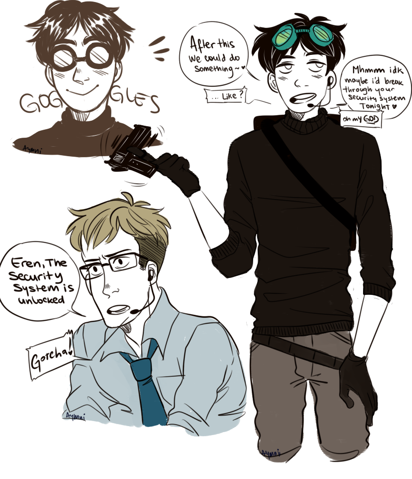 andreaphobia:  aymmichurros:  some doodles from the erejean!theif au im making!!
