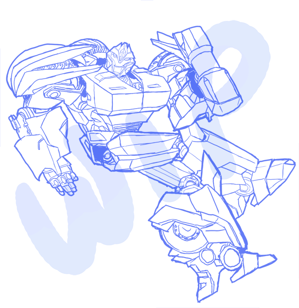 ask-dr-knockout:   (WIP Roughs) Breakdown Tattoo commission! He is going to go on