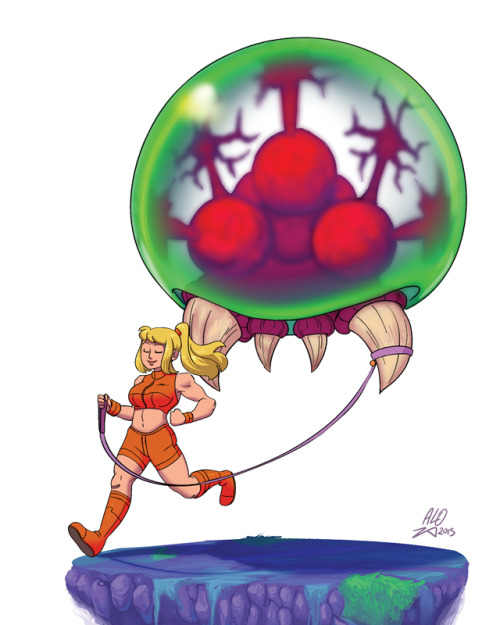 phons0:   “The last Metroid is in captivity. The galaxy is at peace!”Another Super Metroid art collab with zackri!This will be shown at Level Up! Game Art Show in Seattle!   <3