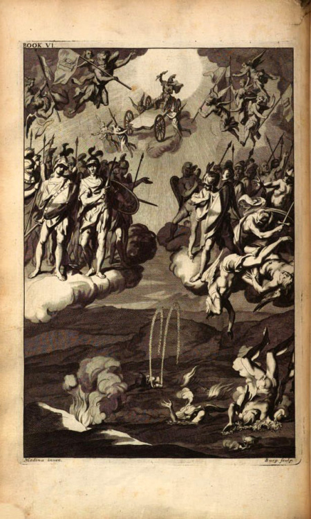 wrappedallinwoe: First illustrated edition of Paradise Lost, 1688. Illustrated by John Baptist Medin