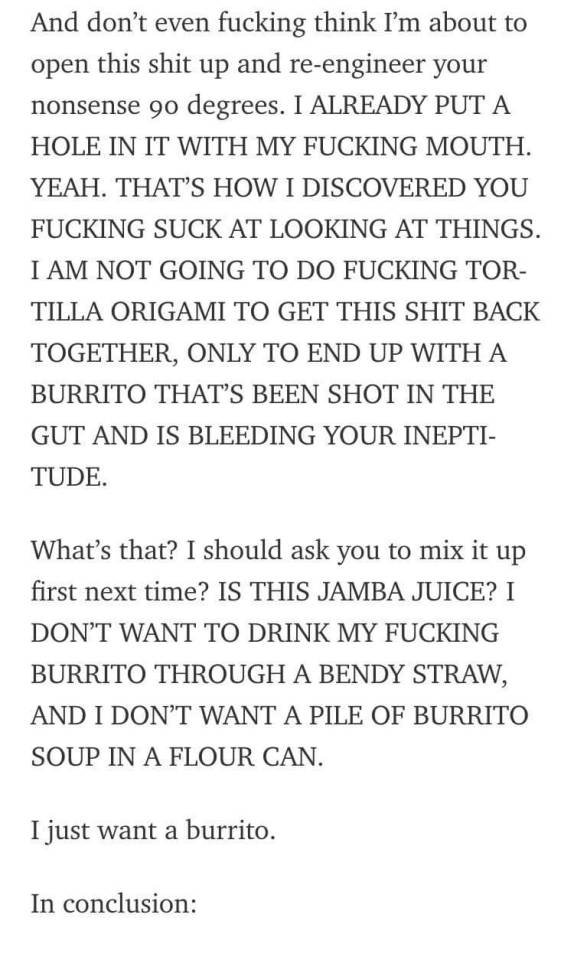 The Worlds Greatest Burrito Story Told By @luckyshirt On Twitter