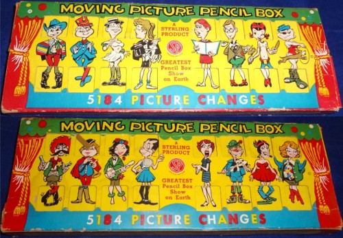  STERLING: 1953 MOVING PICTURES Pencil Box 