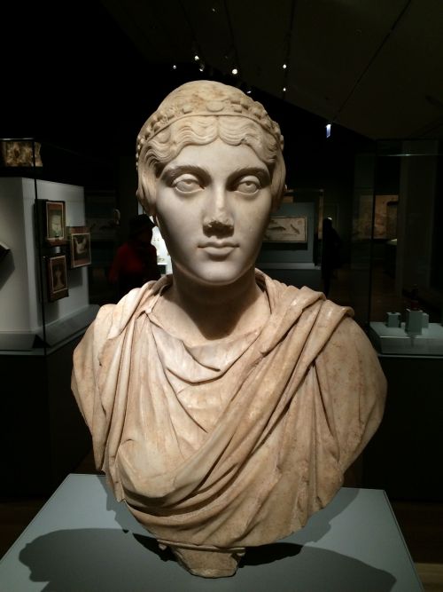 hismarmorealcalm:Portrait Bust of a Woman  Roman  A.D. 140 - 150  Marble  Art In