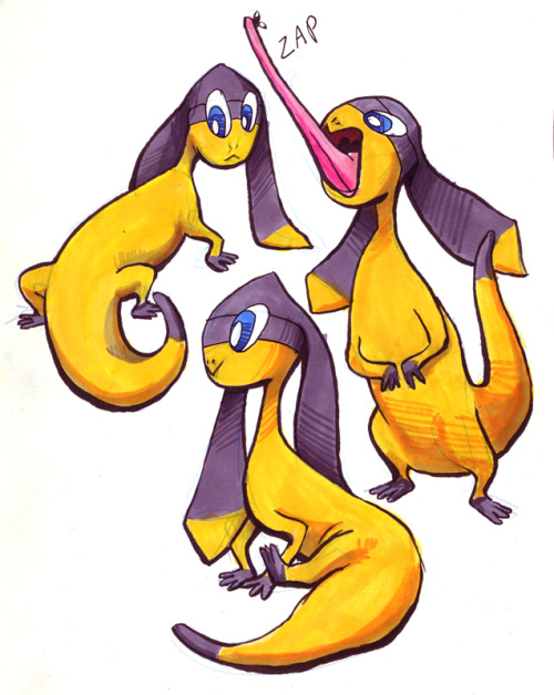 GGNGHGHHHHH NEW POKEMON IS MY FRIEND OMG I WANT TO HUG IT &hellip; little lizard dachshund thing HEL