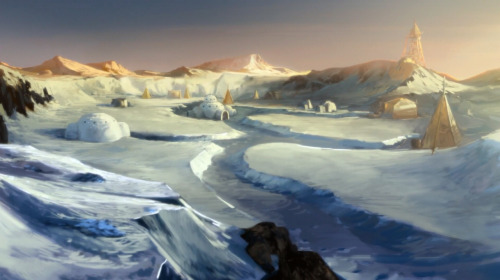 korra-scenery:Southern Water Tribe Scenery (Book Two: Spirits, Chapter Three: Civil Wars, Part 1)