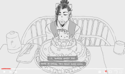 ggoldbear: was joking with some friends about mukbang eater hanzo au from this video 