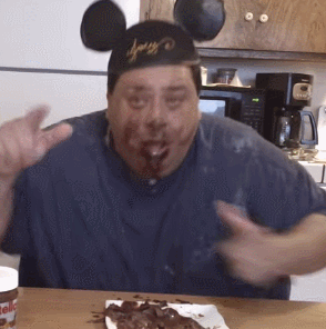 Before and after eating ass