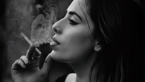 Smoking Girls, Shiny Clothes And Beauty