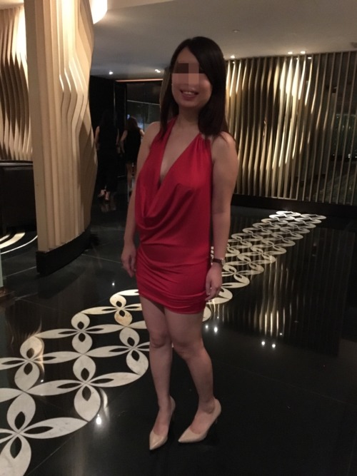 slutty-asian-hotwife:  On request by some of the followers, reposting my slutty whore wife wearing this hot revealing red dress to clubbing, like a paid whore.  Slutty-Asian-hotwife.tumblur.com