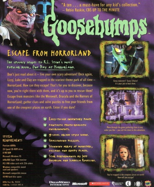 Goosebumps Escape from Horrorland