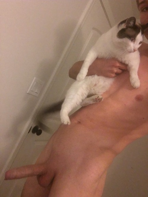 sluttyjoney:  Kitty wasn’t impressed…. reblog if YOU are!