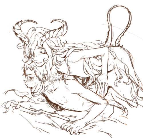 hibihibihibihibi:  nate & rhamiel (oc)this rhamiel-is-a-demon au is… catching on..