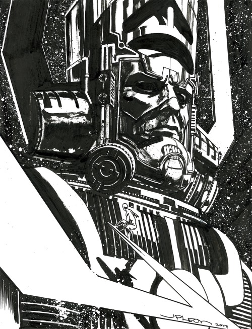 cantstopthinkingcomics:  Galactus and the Silver Surfer by John Paul Leon