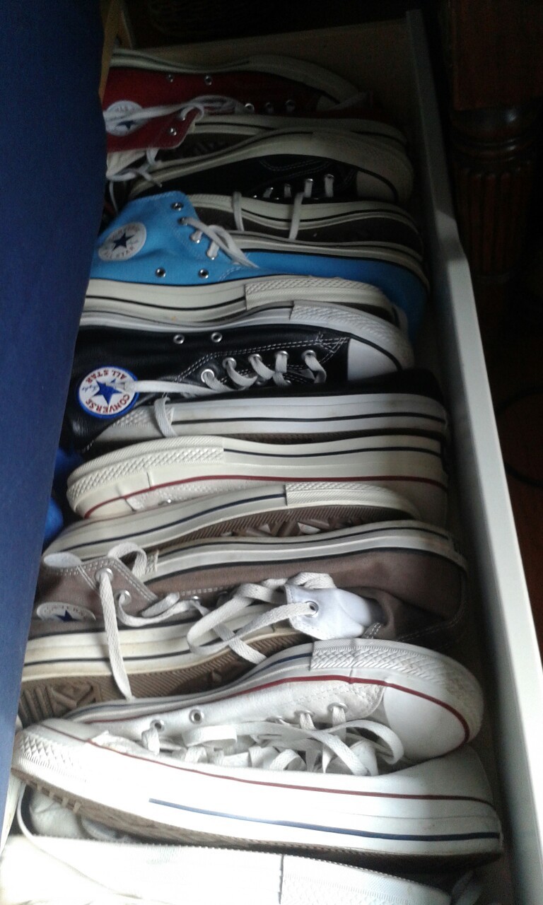 sneaksockboy78:  boots160:  One of my sneaker draws.   Because you can never have
