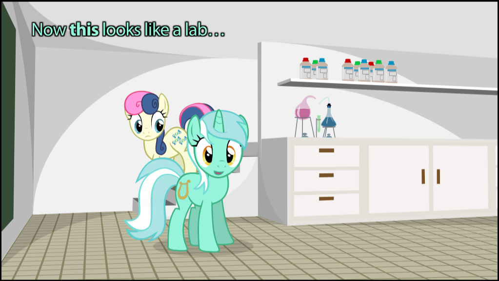 heartstringscomic:  Finally, in the lab.  xD Oh Bon-bon~ :3