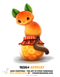 cryptid-creations:  Daily Painting 1656# - Apricat by Cryptid-Creations  Preorders Open for “Daily Paintings Book” Store Link: http://forgepublishing.com/product-category/books/ Twitter  •  Facebook  •  Instagram  •  DeviantART   