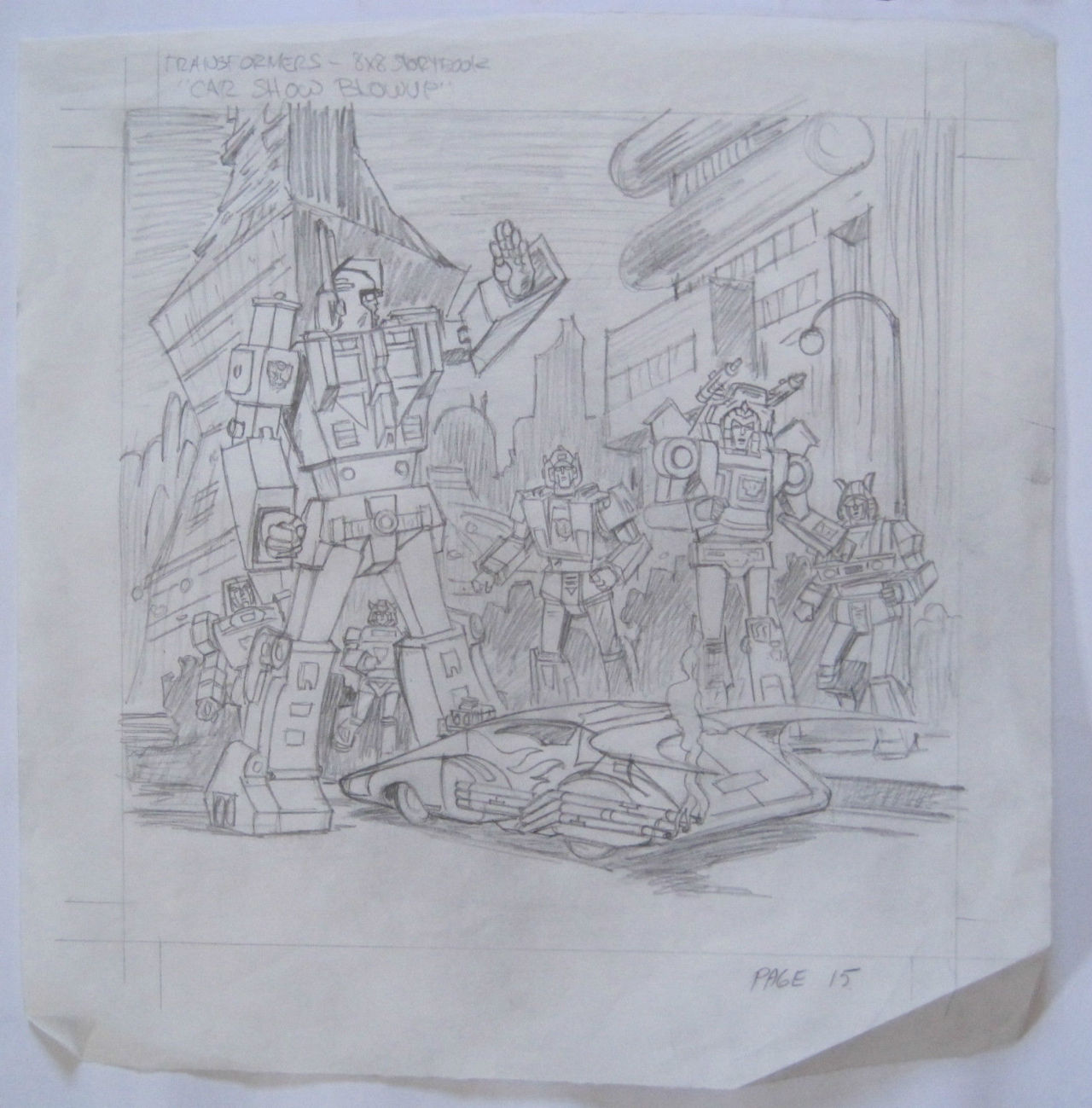 dcjosh:  itswalky:  thetransformers:  Car Show Blow Up original pencils by Earl Norem