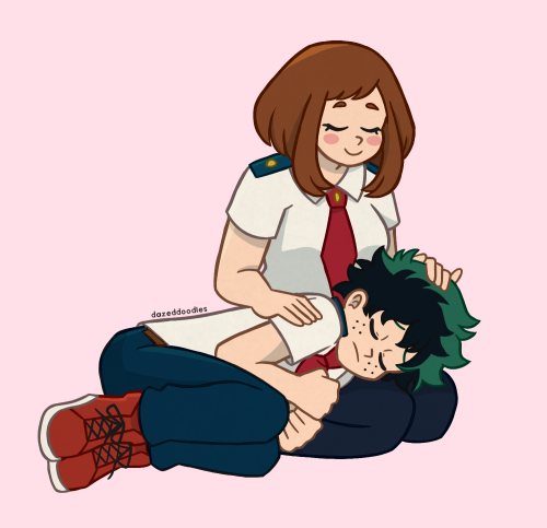 Stressed broccoli boy and his sweet mochi girlfriend