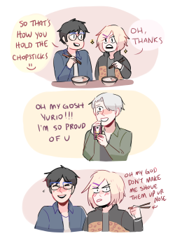 randomsplashes:  a concept: yurio learning