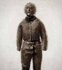 steampunktendencies:  Siberian Bear-Hunting Armor from the 1800s.