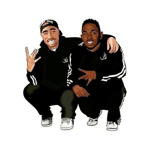 Cool Illustration of Tupac and Kendrick Lamar. The Tupac Interview at the end of “To Pimp a Bu