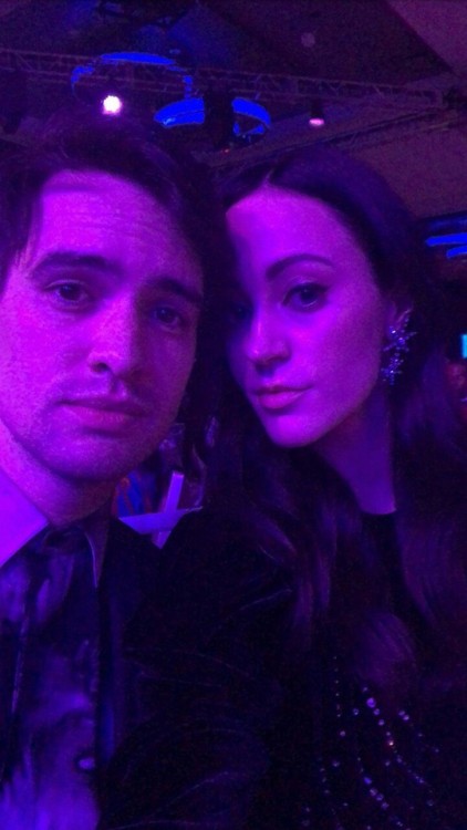 patdsnaps:Brendon and Sarah attending the Clive Davis Pre-Grammy Gala Instagram: sarahurie Snapchat:
