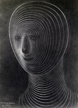 talesfromweirdland: Russian artist, Pavel Tchelitchew (1898-1957). From the series, Spiral Heads (1949-1952).