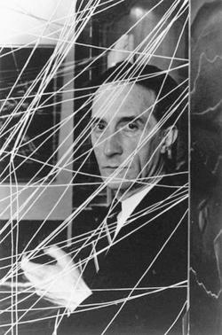 thegreatinthesmall:    Marcel Duchamp, Sixteen Miles of String, 1942 (part of his installation for the First Papers of Surrealism exhibition, NY)  