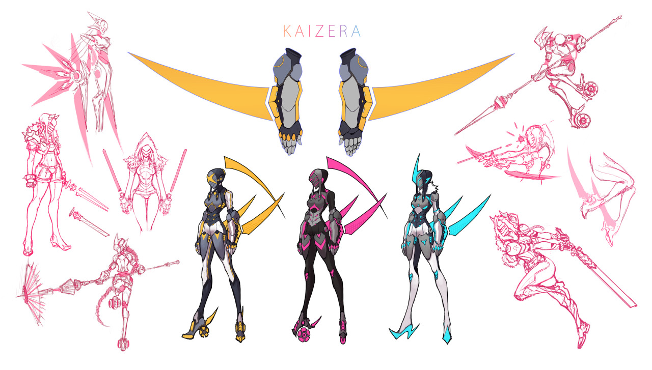 liyart:Posting some old character design work from my fighting project Spectrum Shifters.
