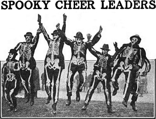 danskjavlarna: Spooky cheer leaders.  From Illustrated World, 1920. My Strange &amp; Unusua