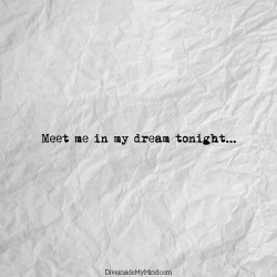 diveinside-mymind:  Meet me in my dream tonight.