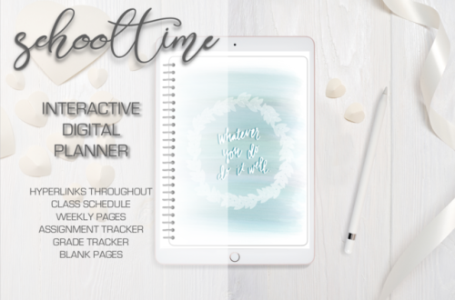 I’ve created 4 new digital notebooks that work great on goodnotes! I also created a schoo
