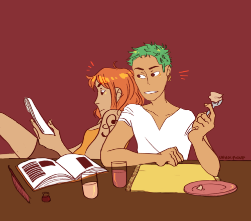 unholysoup: i have a headcanon that all of the strawhats (except luffy lol) are very touch-starved b