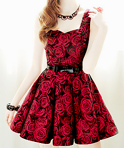 ojouu:  Vintage Rose Print Dress from Rosewholesale!!