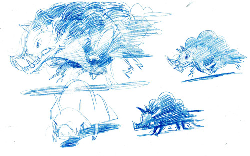 Thunderboar concept sketchesby writer/storyboard artist Sam Alden