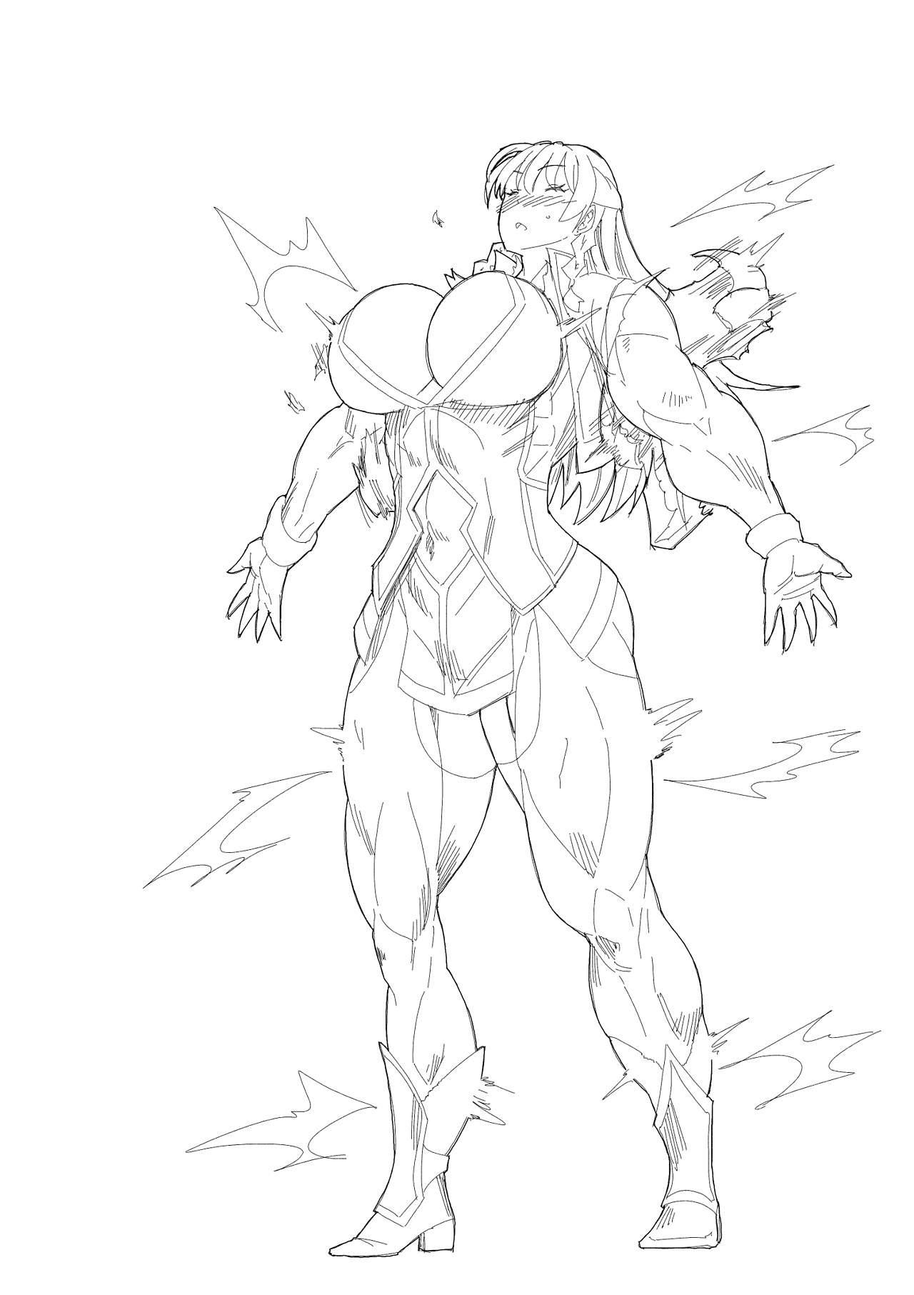 jjjackasss:    commission-Selesia Uptiria from Re:CREATORSmonotone sketch commission