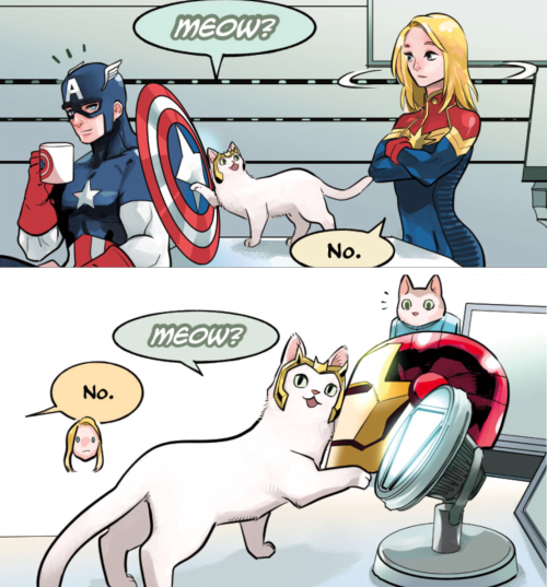 Loki and Carol DanversMarvel Meow Infinity Comic