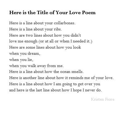 girlvswhale:  girlvswhale:  Here is the Title of Your Love Poem  #reblogging old