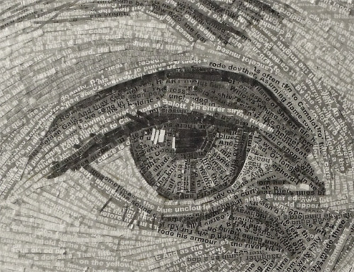 2headedsnake:  Shredded poetry portraits by Jamie Poole