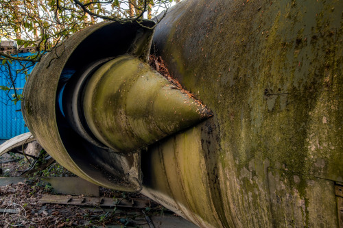 MAVERICK’S BACK YARDHidden behind a company shed, these two fighter jets are slowly rusting away. It