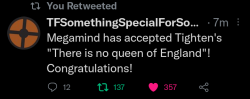 bongbong:likeadragonishin:THERE IS NO FUCKING WAY SOMEONE JUST BOUGHT THE TF2 SOMETHING SPECIAL FOR SOMEONE SPECIAL RING TO ANNOUNCE THE QUEEN DIED IM GONNA SHIT MYSELF IT HASNT EVEN BEEN AN HOUR SINCE SHE DIEDI was there