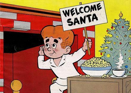 Little Archie anxiously awaits Christmas. Art by Dexter Taylor.