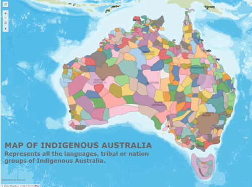 mapsontheweb:  Map of Indigenous Australia: