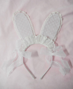 coquettefashion: Rabbit Girl Lace Maid Head